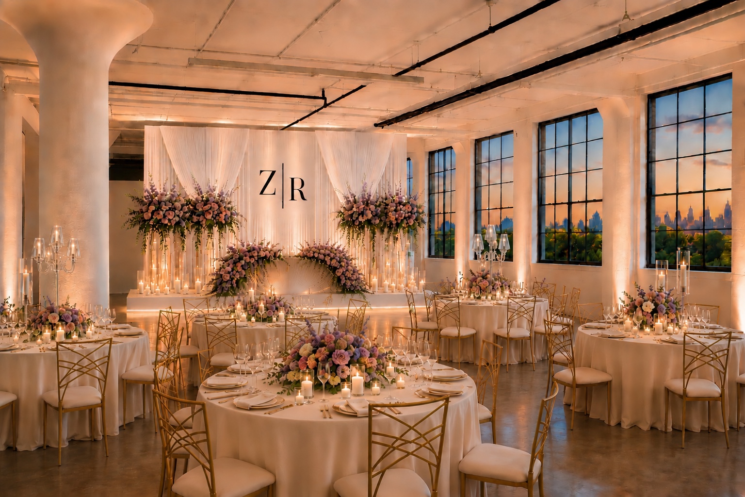 Luxury wedding reception